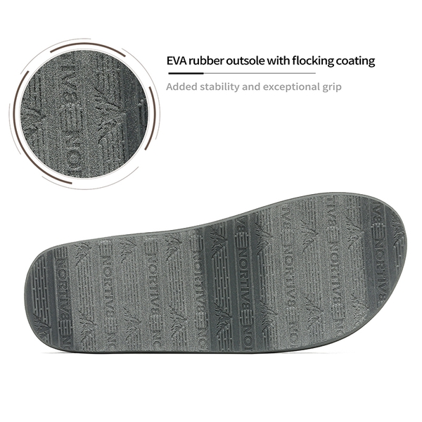 Men's Slip-On Canvas Flip Flops - DARK GREY - 4